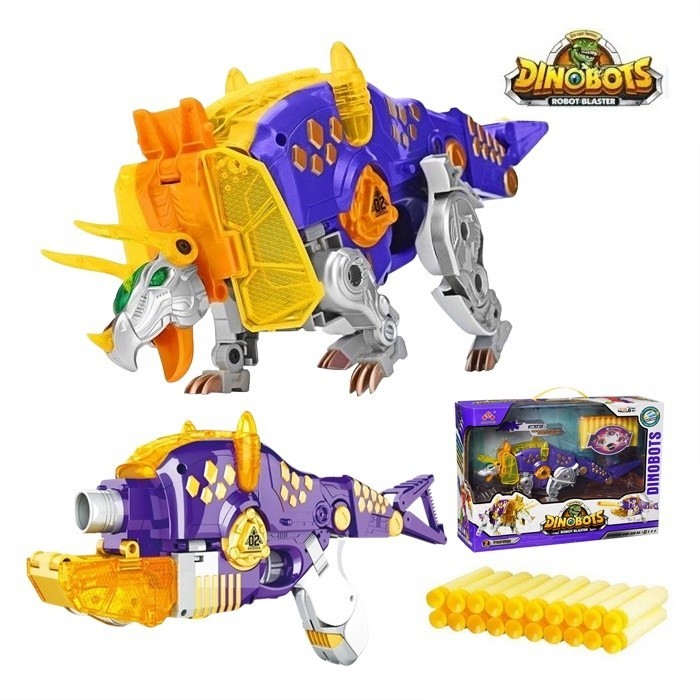 Dinobots Robot Blaster Triceratops Toy | 三角龙机器人狙击枪 | Shopee Malaysia