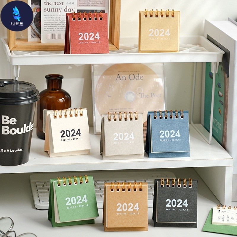 BF 2024 Mini Calendar Desktop Calendar Kalender Small Calendar Office ...
