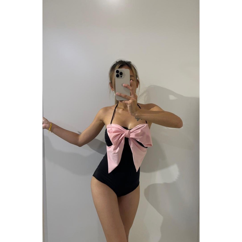 One piece swimsuit cute sexy monokini ready stock Malaysia cut out Cross front Shopee Malaysia