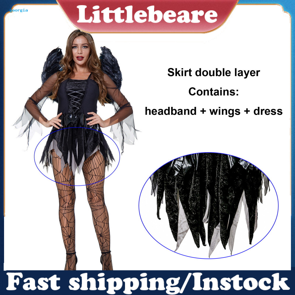 Generisch Halloween Kostüm Damen, Damen Kleid Maid Prinzessin Skelett