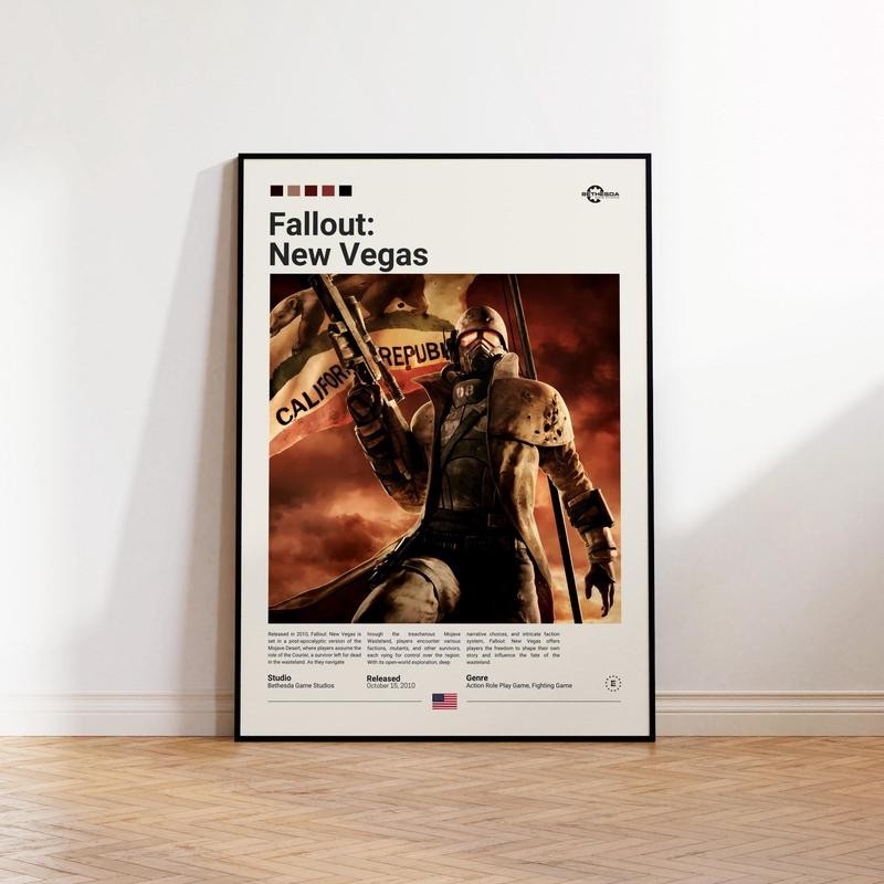 A no framed Fallout Art Home Wall Decor Canvas Poster, showcasing post ...