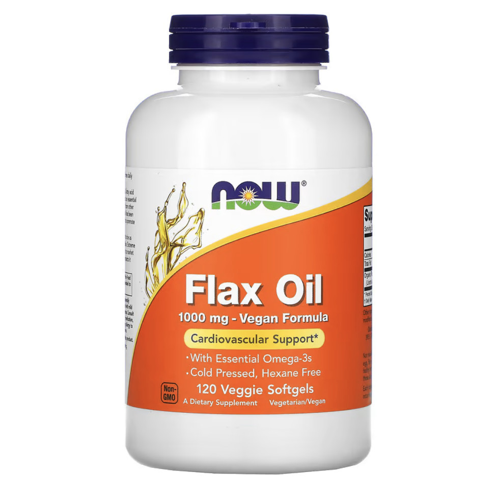 Organic Flax Oil 1000mg 120 Veggie Softgel Flaxseed Oil Made In Usa Shopee Malaysia 0214