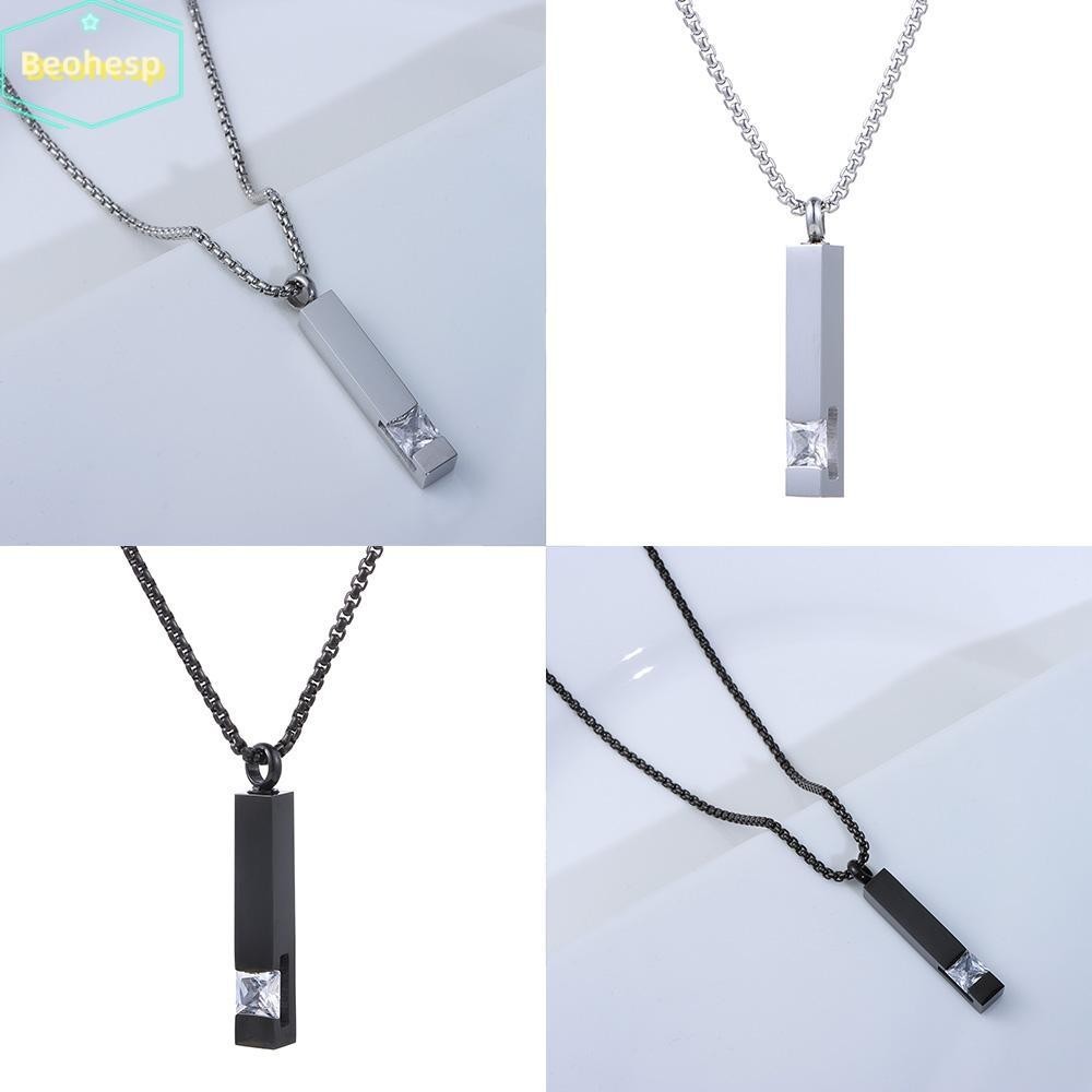 BEOHESP Cremation Urn Pendant Necklace White Color Cremation Necklace ...