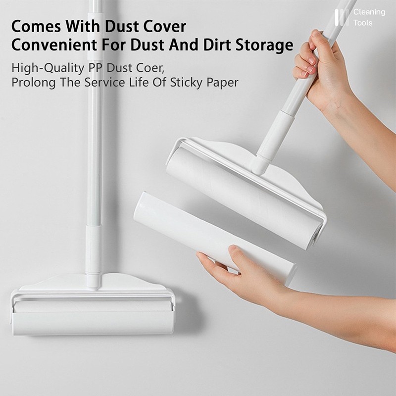 【19/24cm】Long Pole Sticky Roller Mop Dust Sticky Remover Sticky Lint ...