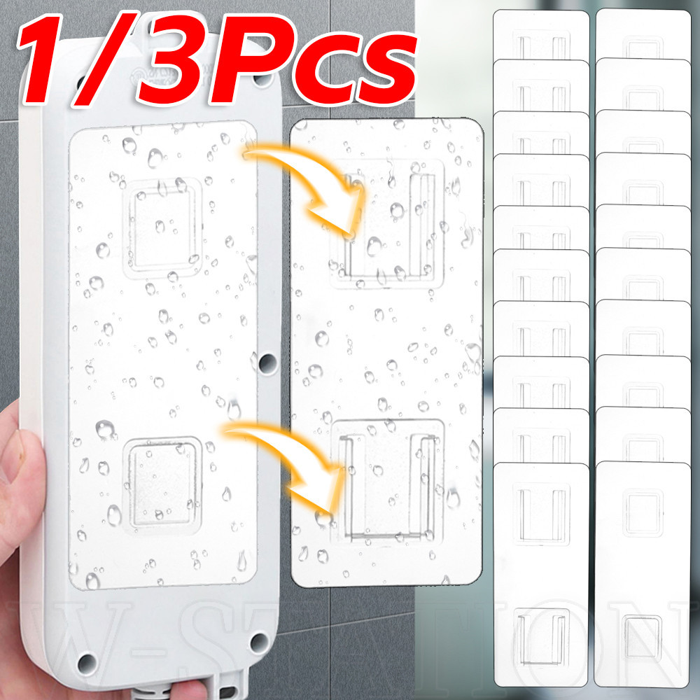 Transparent Double Sided Snap Hooks - Socket Fixed Holder - Self ...
