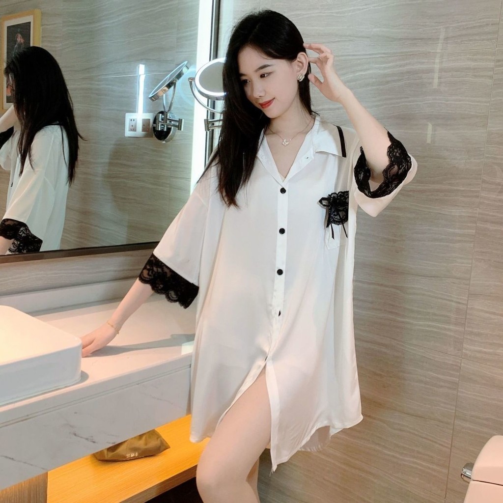 Influencer Sexy Pajamas Women Summer Style Ice Silk 2024 New Style ...