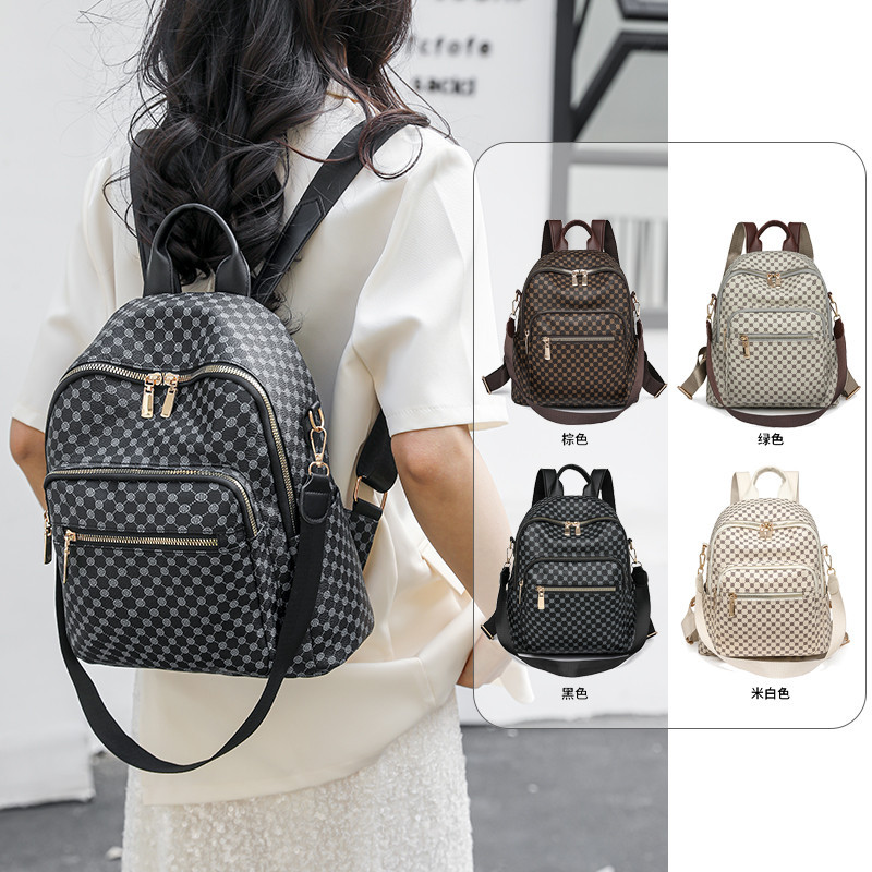 Fashion Printed Backpack Free Shoulder Strap Korean Version Large ...