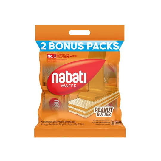 NABATI Richeese Peanut Butter Cream Wafer 360G | Shopee Malaysia