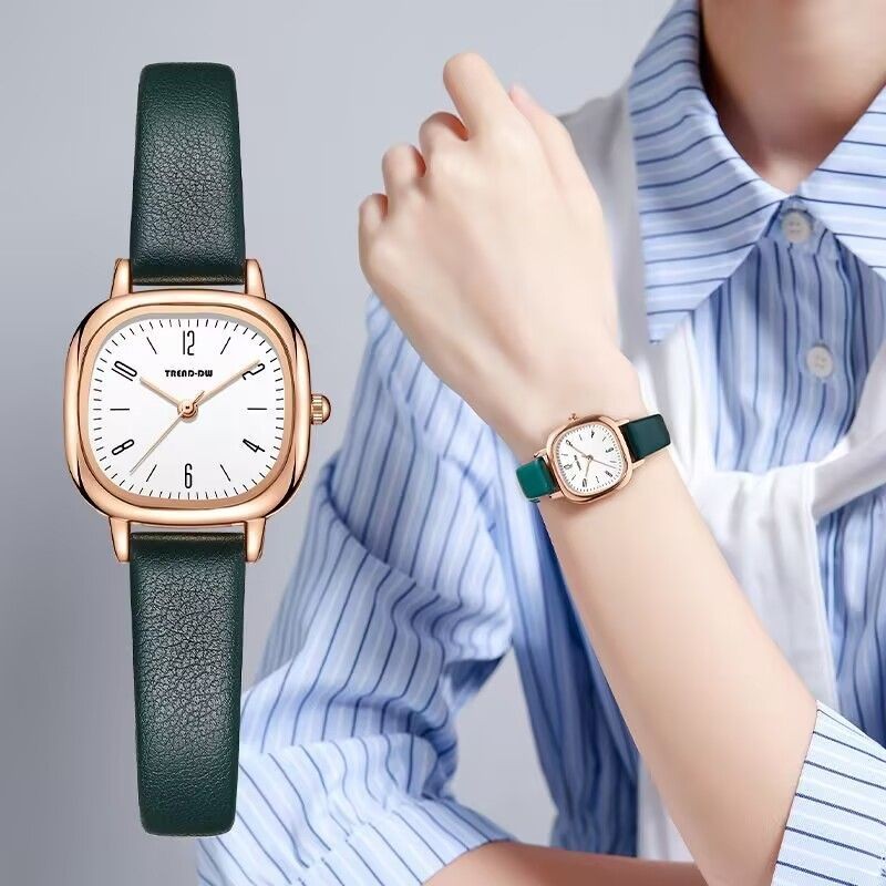 Retro Small Dial Square Watch Female Light Luxury Niche Ladies Small ...