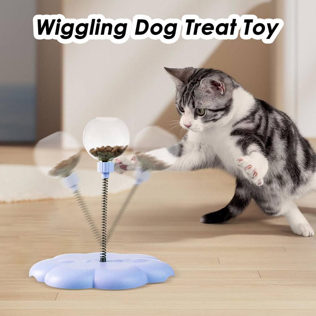Pet Slow Feeding Toy Detachable Leaking Ball Toy with Spring Rod Funny ...