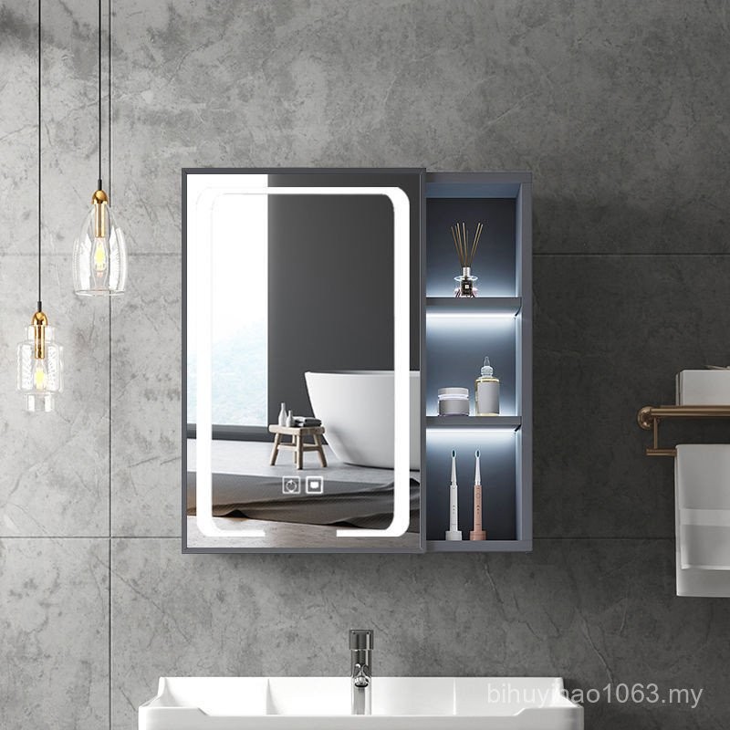 Nordic Mirror Cabinet Mirror Box Space Aluminum Bathroom Cabinet ...