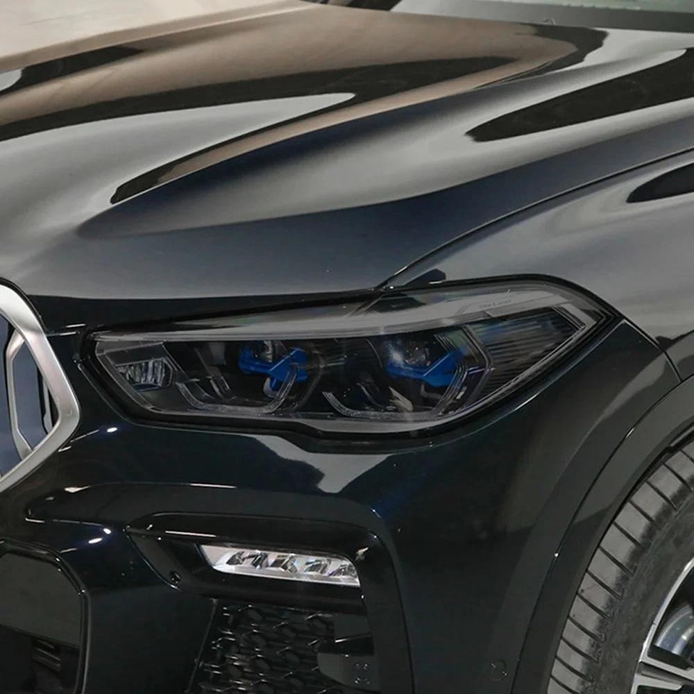 Film Protecteur Phare Pour BMW X6 G06 2020- - TPU Transparent, Kit De 2 Avec Grattoir Et Pulvérisateur