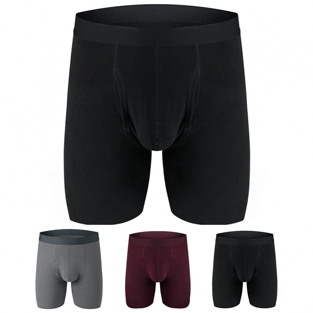 ⚡SUPERSL12⚡Soft and Stretchy Men's Boxer Shorts Underwear Long Leg ...