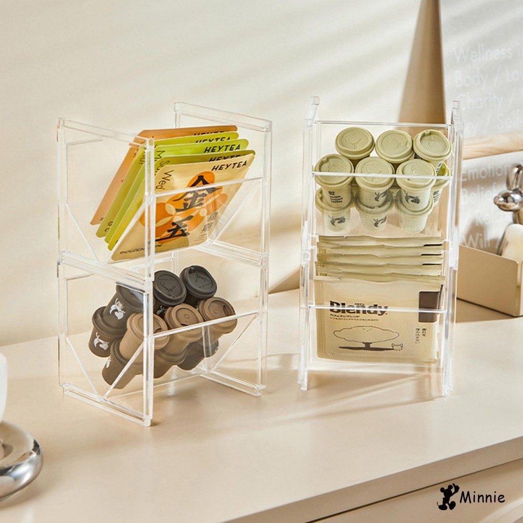 Popp-Transparent Tea Bag Organizer Stackable Capsule Coffee Storage ...