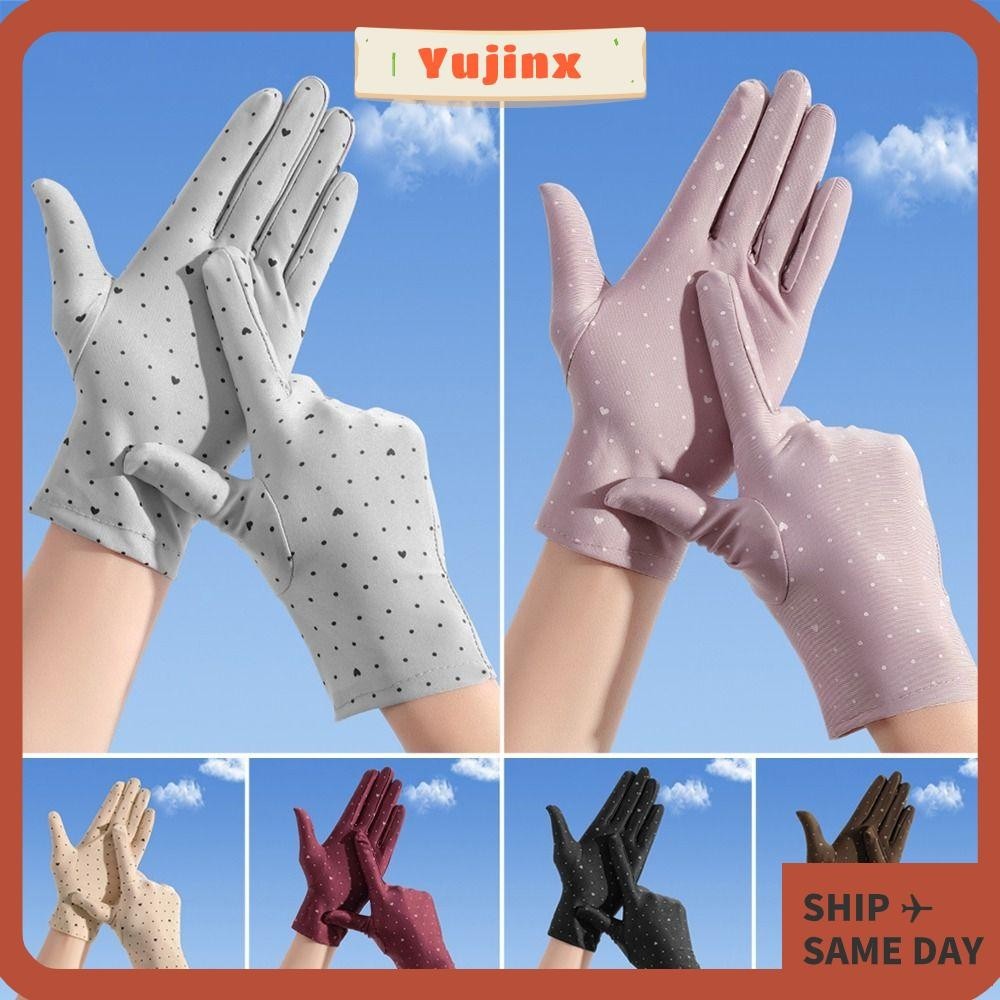 YUJINX Sun Protection Gloves, Thin Ice Silk Sunscreen Gloves, Fashion ...