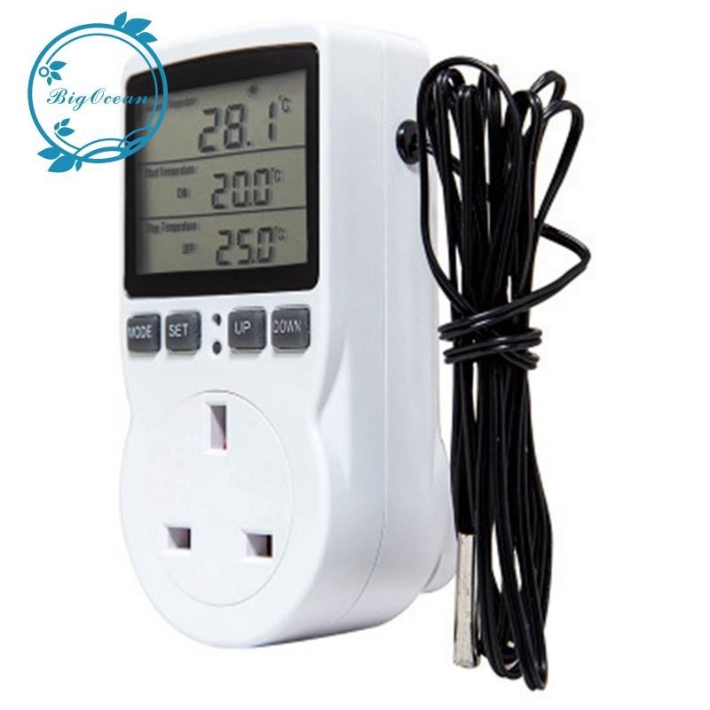 Digital Temperature Controller Thermostat Outlet Socket Plug Heating ...