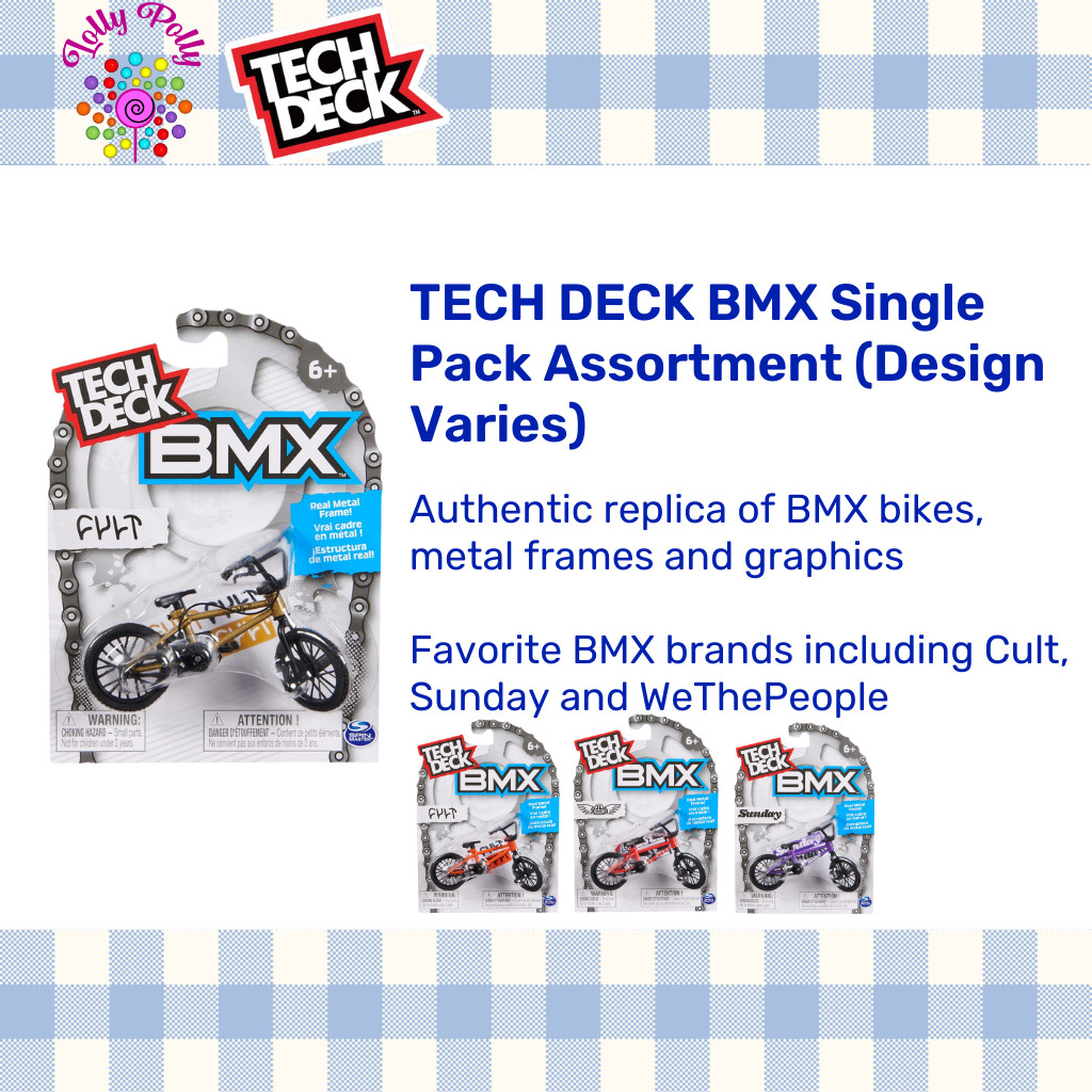 TECH DECK BMX Single Pack Assortment (Cult, Sunday, WeThePeople and SE ...