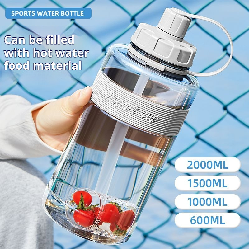 【ALLEN】1500ml/2000ml Large capacity sports water bottle No bisphenol A ...