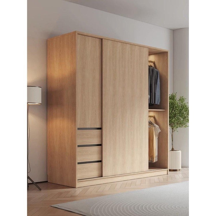 Simple Sliding Door Wardrobe Home Bedroom Small Apartment Cabinet ...