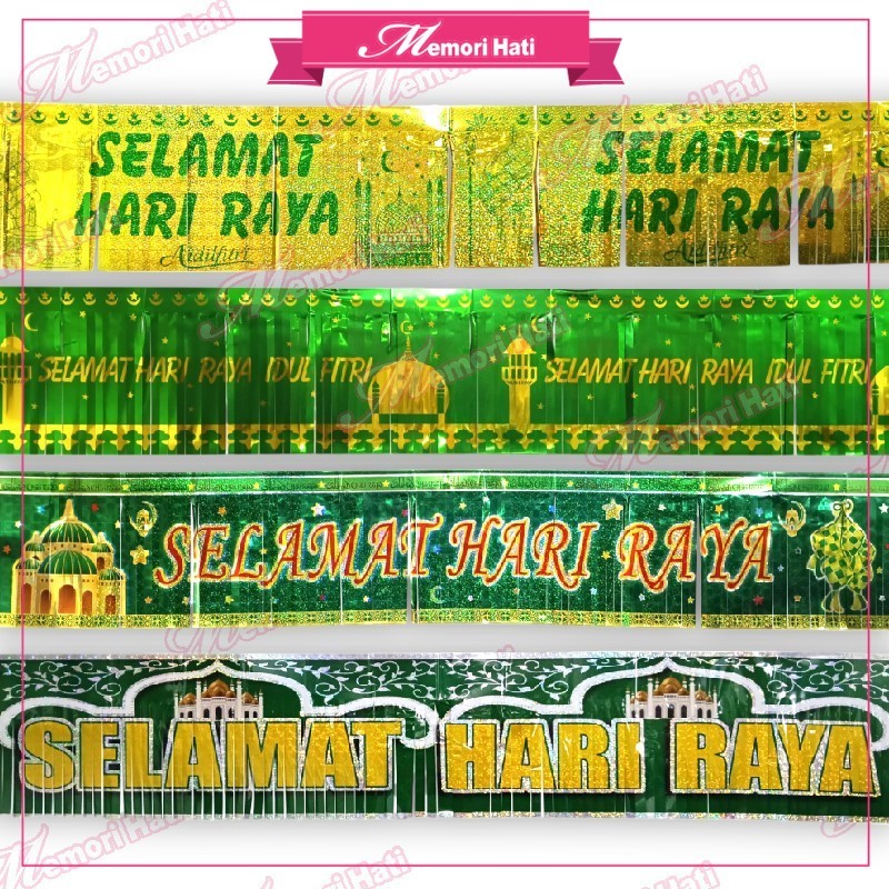 Hari Raya Laser Decoration Banner / Banner Raya Berjurai Sepanduk Hari ...