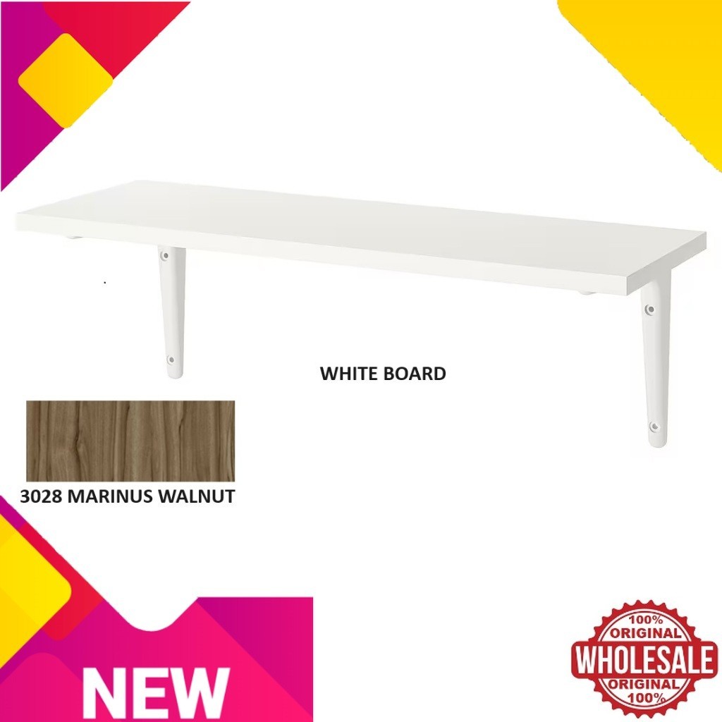 WALL SHELVES BURHULT SIBBHULT WALL SHELF WHITE PARAPARA DINDING PUTIH