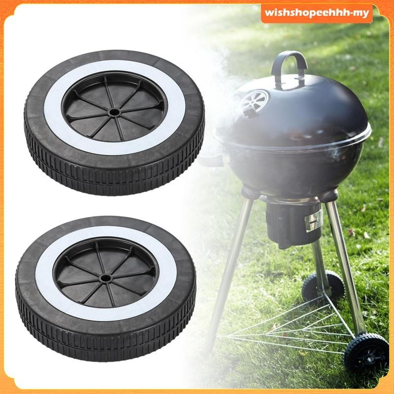 2x BBQ Wheels Easy Installation Gas Grill Wheels for Dining Camping Outdoor