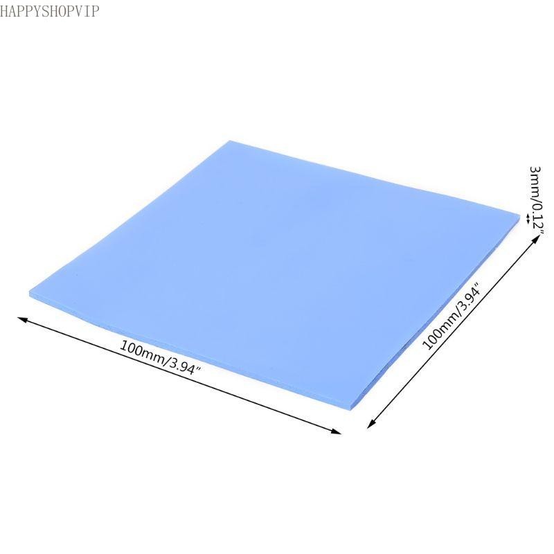 4-Pack Blue 100mm X 100mm X 1mm Thermal Conductive Silicone Pad For GPU CPU Heatsink - Universal
