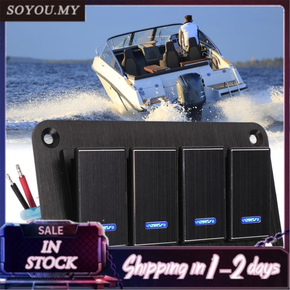 Soyoung 4 Gang Rocker Switch Control Panel Waterproof 3 Pin On Off ...