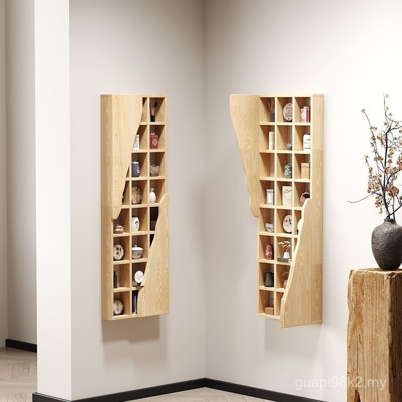 New Chinese Style White Waxwood Solid Wood Wall-Mounted Bogu Rack ...