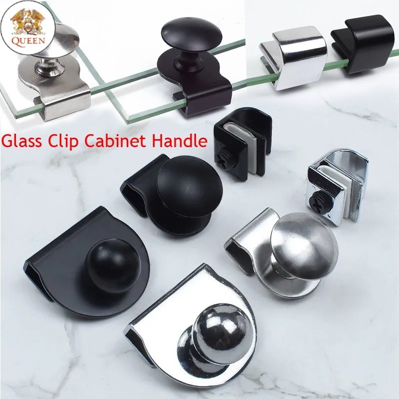 QC Glass Clip Handle Cabinet Pulls Handle Office Glass Door Handle ...