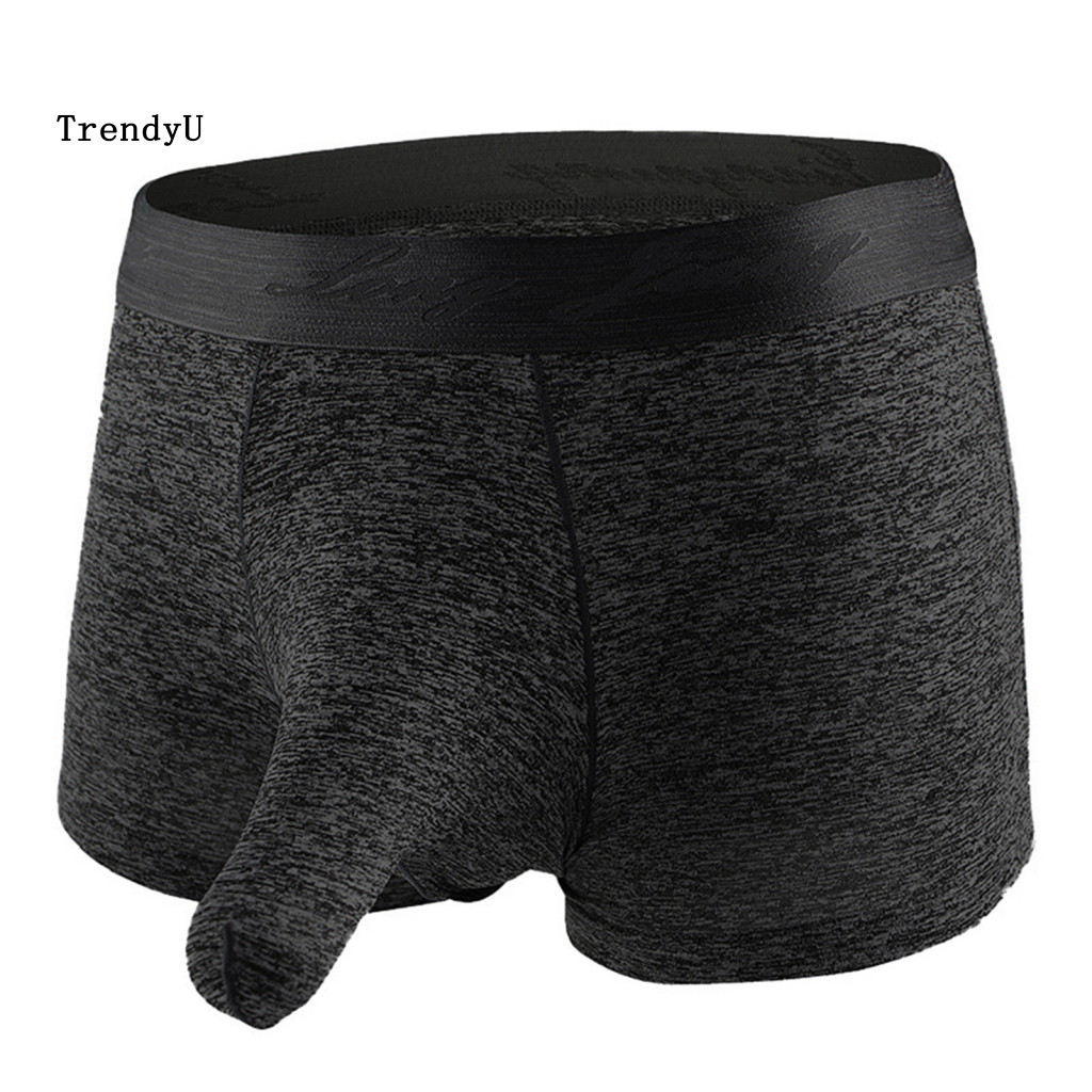 Trd Sexy Men Elephant Nose Penis Pouch Boxers Briefs Mid Rise