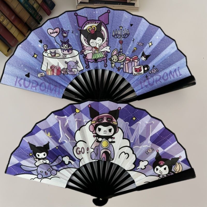 Folding fan 三丽鸥原神 学生儿童款扇子 古风舞蹈扇 折叠 Sanrio Genshin Impact Student ...