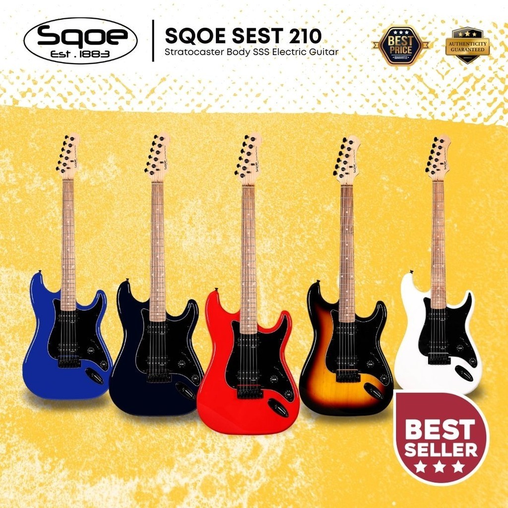 SQOE SEST210 Super Stratocaster Body HH Electric Guitar Rosewood ...