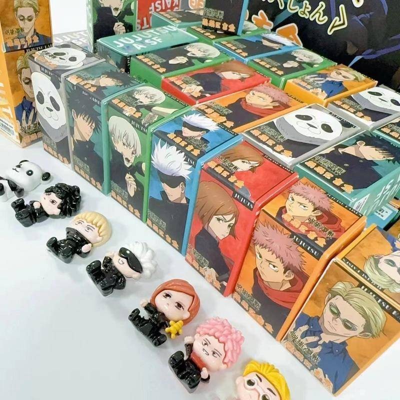 Random 1Pcs Anime Jujutsu Kaisen Toys Kawaii Cartoon Dolls Action Gojou ...