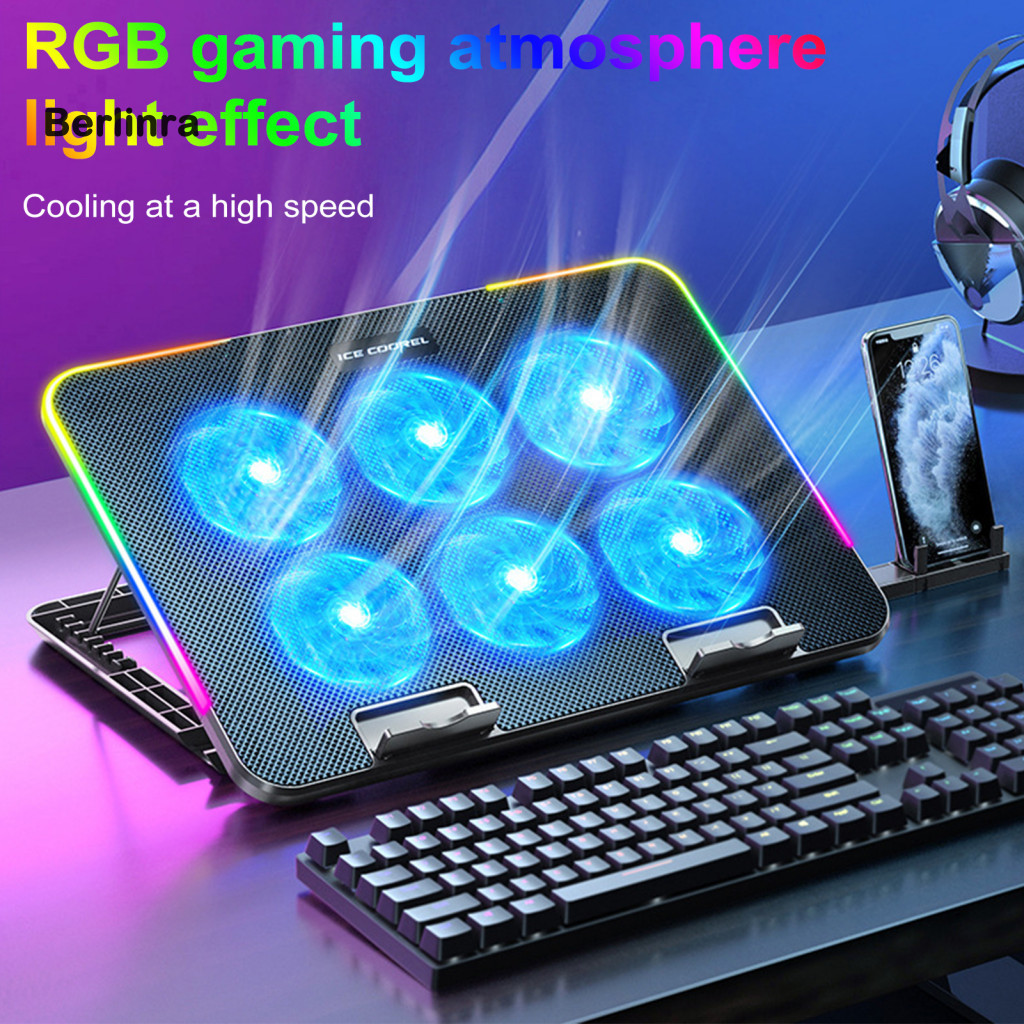 Br Colorful Light Effects Laptop Fan Notebook Cooler Rgb Laptop Cooling ...