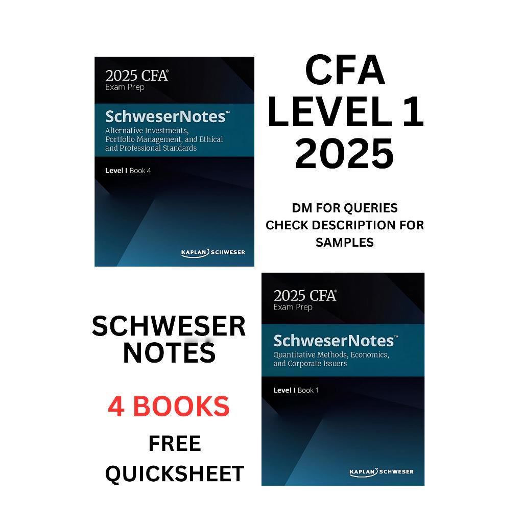 CFA level 1 2025 Schweser notes (Free Quicksheet) Shopee Malaysia