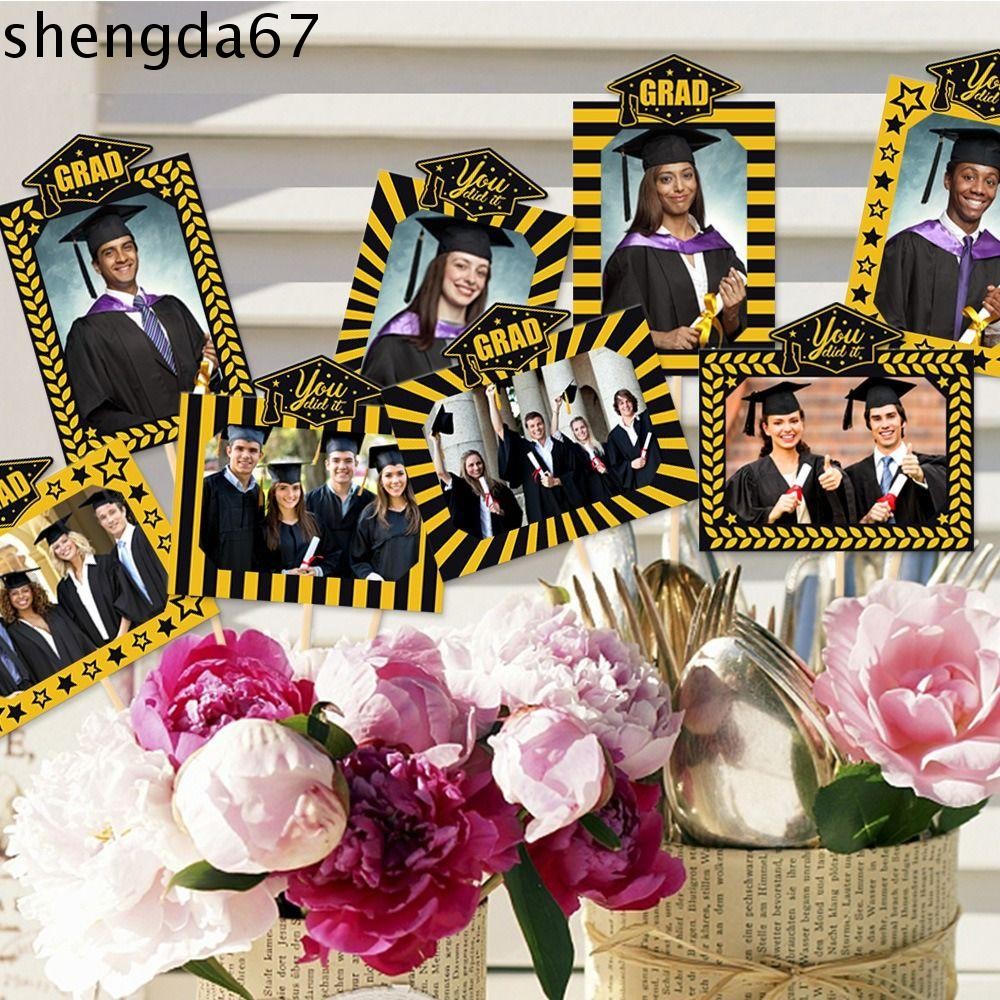 SHENGDA 16pcs Graduation Photo Frame, Celebrate Festival Frame Vase ...