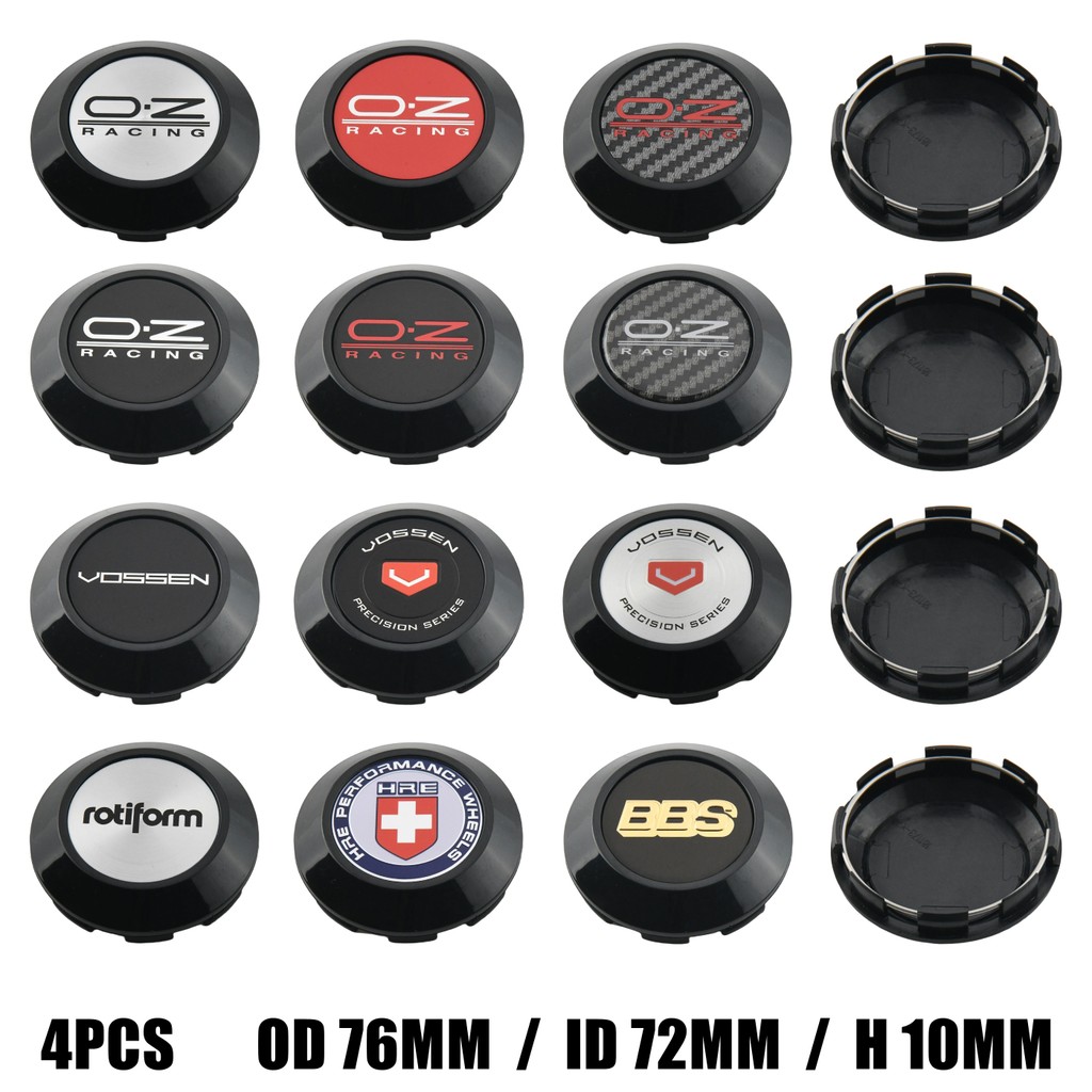 JDM Styling 76MM OZ Sport Rim Cap Wheel Hub Caps INFORGED Wheel Center ...