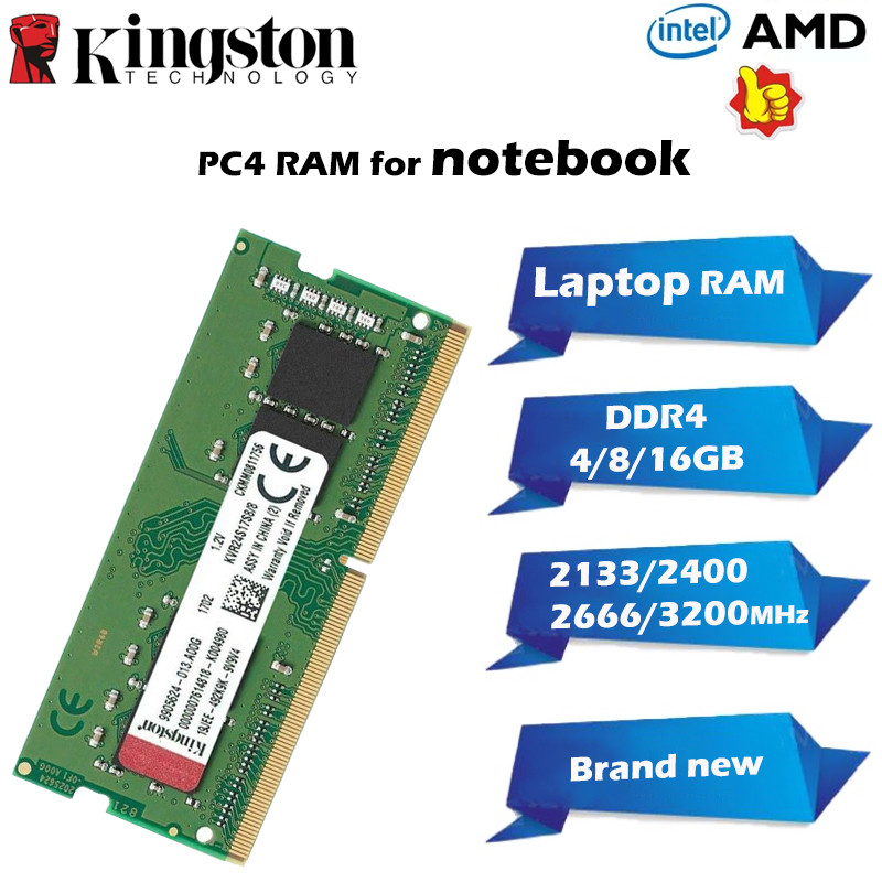 RAM Laptop 4G/8GB/16GB DDR4 2133/2400/2666/3200MHz PC4-SODIMM Memory ...
