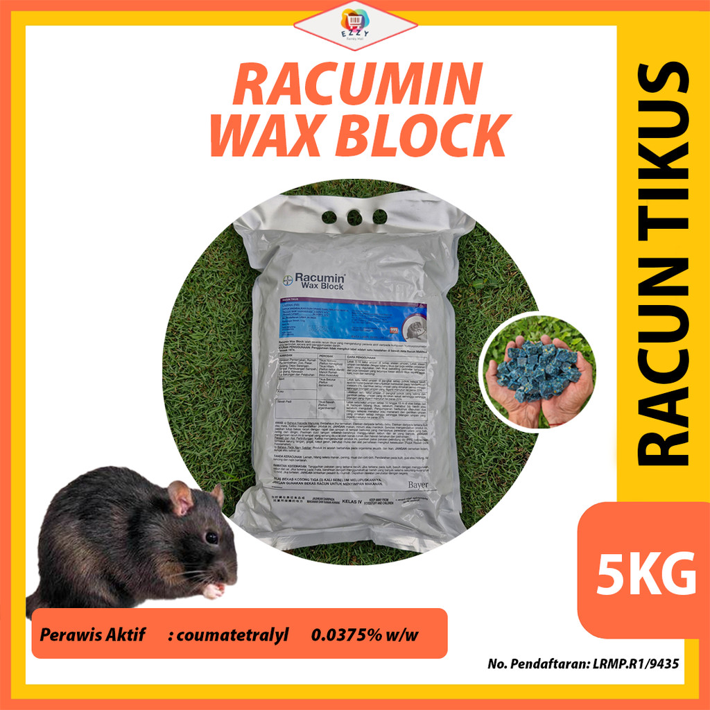 Bayer Racumin 5kg Wax Block Racun Tikus Profesional Untuk Gudang ...