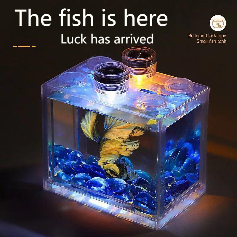 Crystal-Clear Betta Tank, Modular Eco Aquarium Kit - Mini Creative Home ...