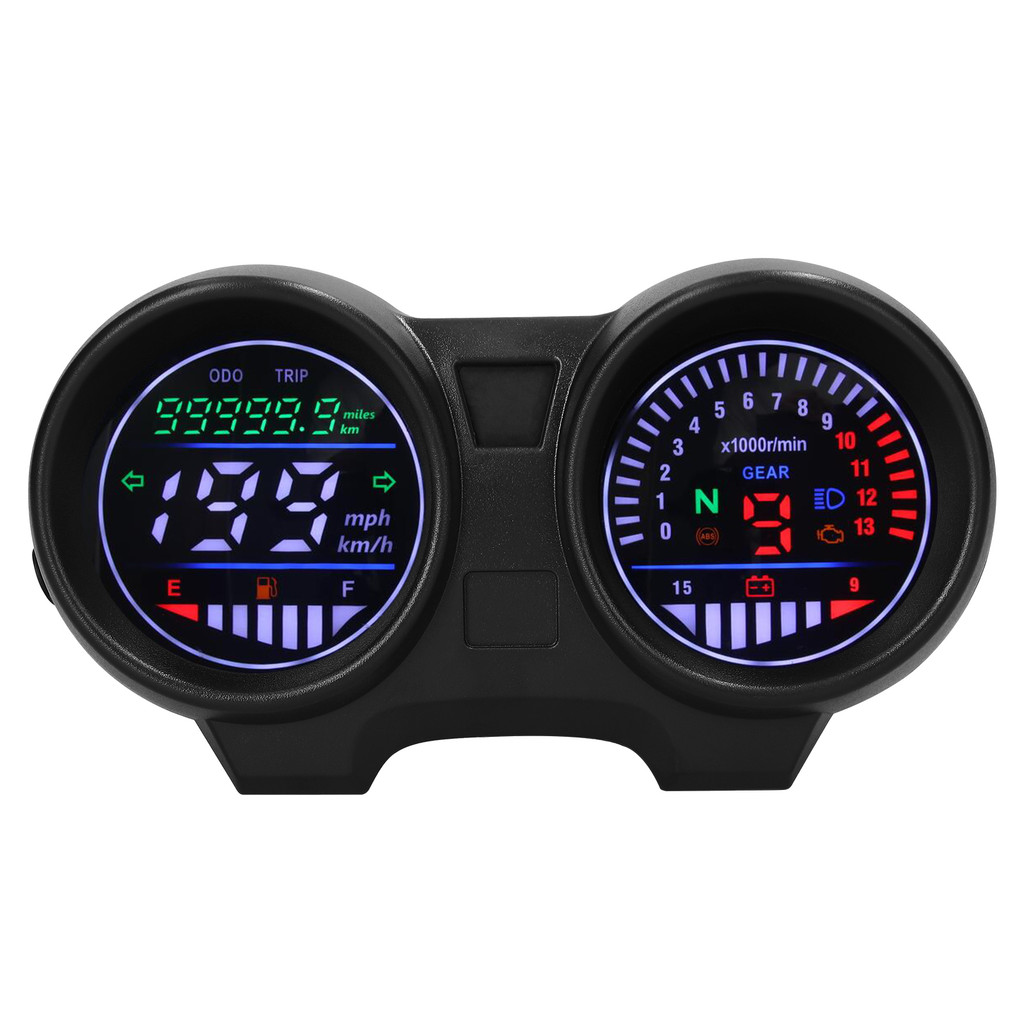 LED Motorcycle Speedometer Odometer 13000RPM 199KM/H Electric ...