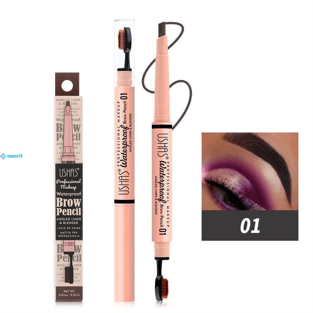 Ushas Double Ended Eyebrow Pencil Long Lasting Waterproof Not Easy To