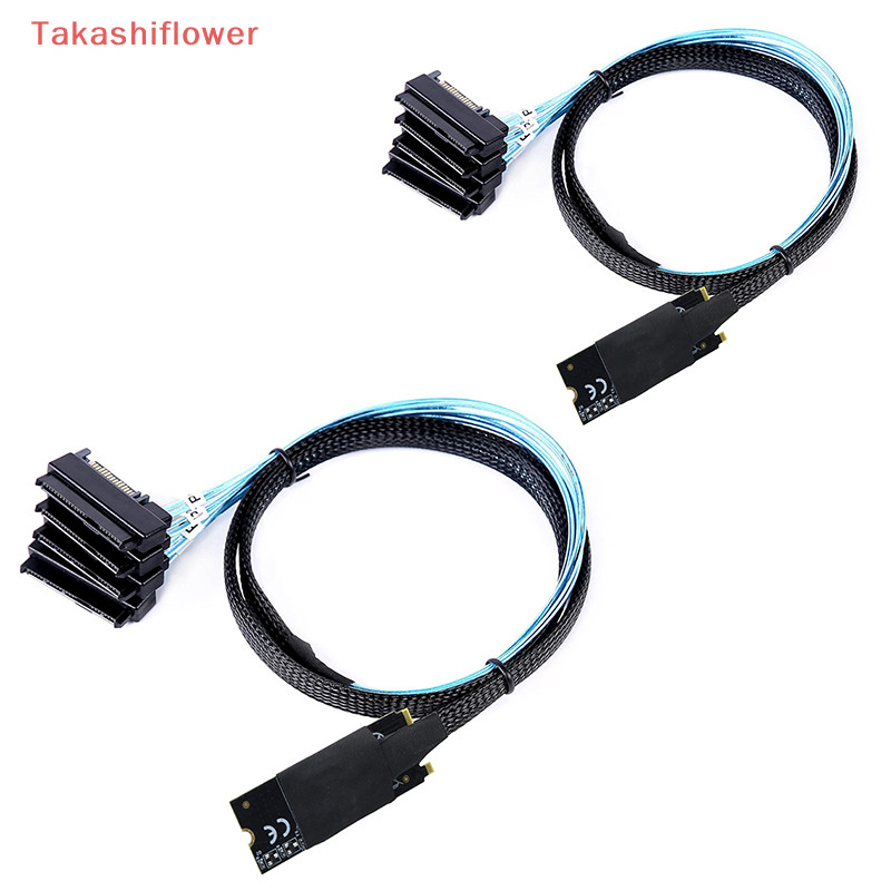 NFHK Internal 36 Pin Mini SAS SFF-8087 Host to 4 SFF-8482 Target SAS Hard Disk and IDE Power Cable 50cm