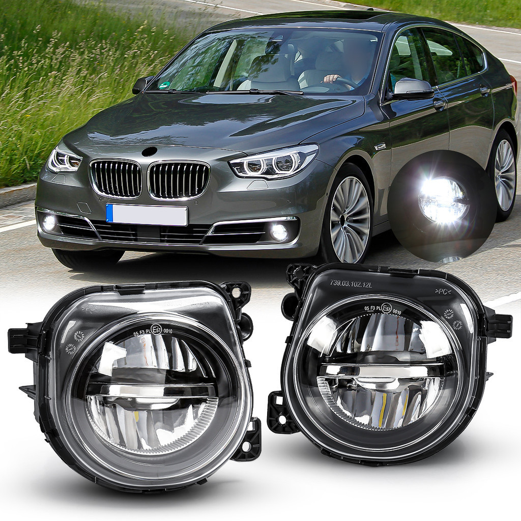 Likaini Coque Rétroviseur BMW 5 Series F10 F11 F18 LCI 2014-2017 - Garniture Bright Black
