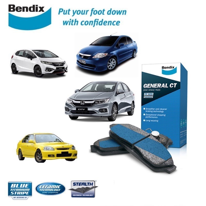 Original Bendix DB1163GCT Rear Brake Pad - Honda Accord SR4/ City SEL ...
