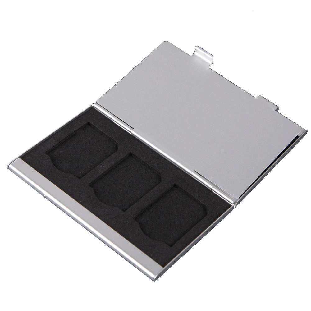Portable Memory Card Holder Protector Aluminum Holder Case for SD/SDHC ...