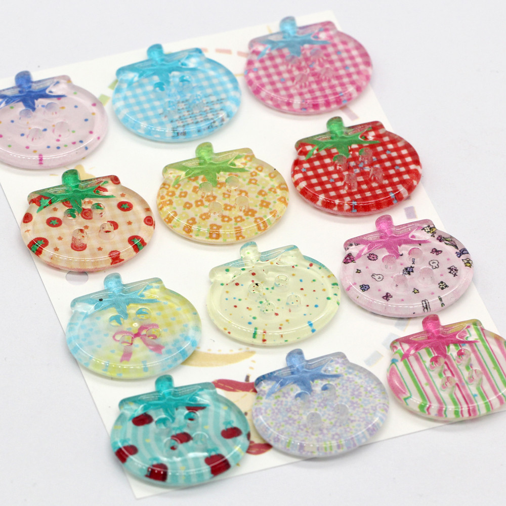 10Pcs/set 24mm Cute Fruit Shape Plastic Buttons for Clothing Children ...