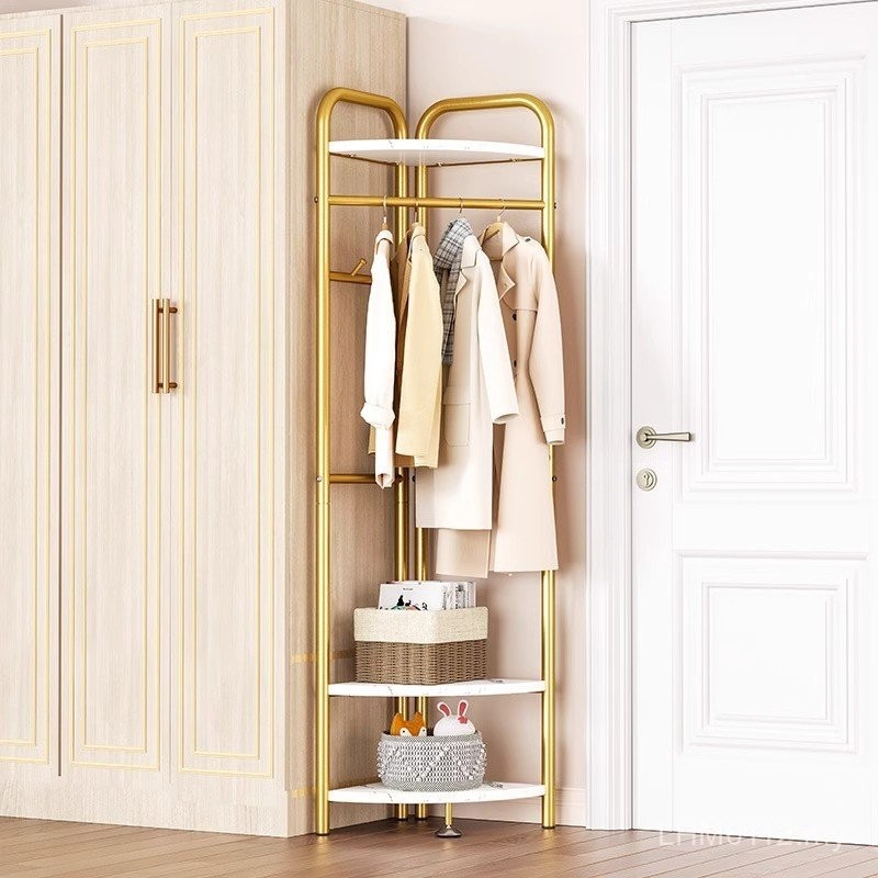Clothes Hanger Small Shelf Corner Clothes Household Bedroom Corner ...