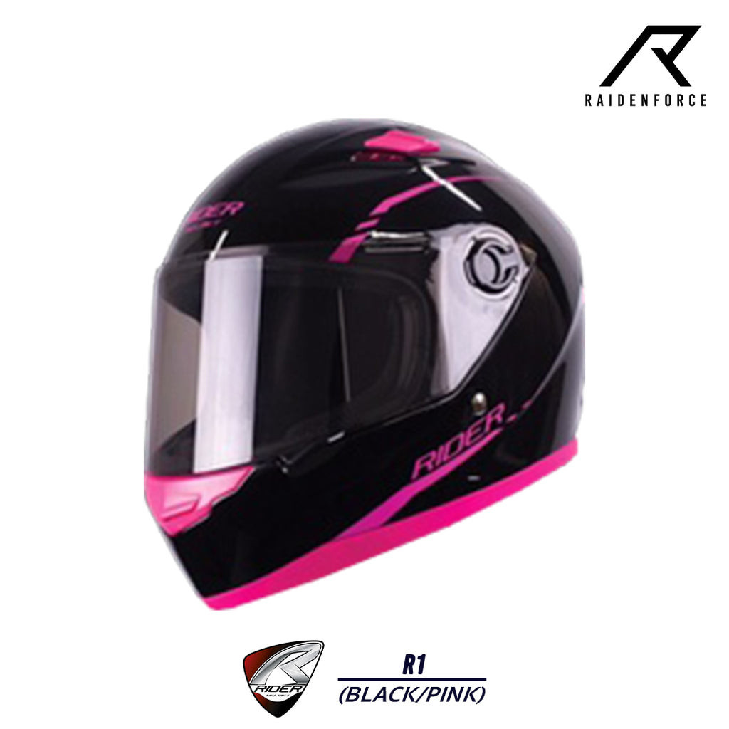 Rider R1 Helmet Colour BLACK/PINK | Shopee Malaysia